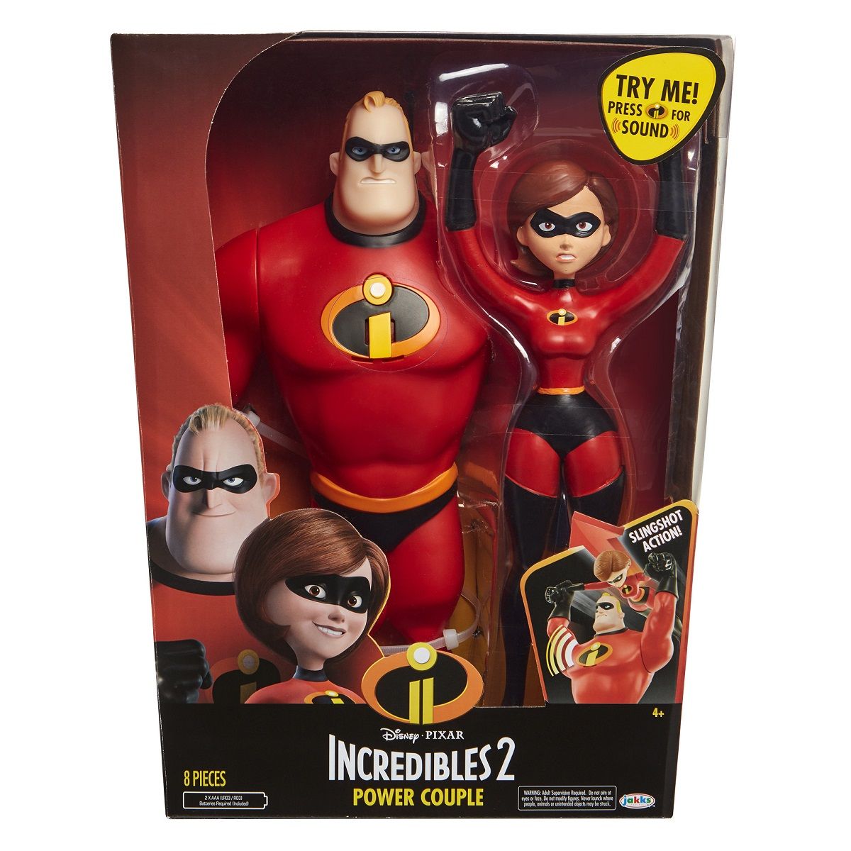 JAKKS PACIFIC Couple de figurines Mr et Mme Indestructible 30 cm - Les Indestructibles