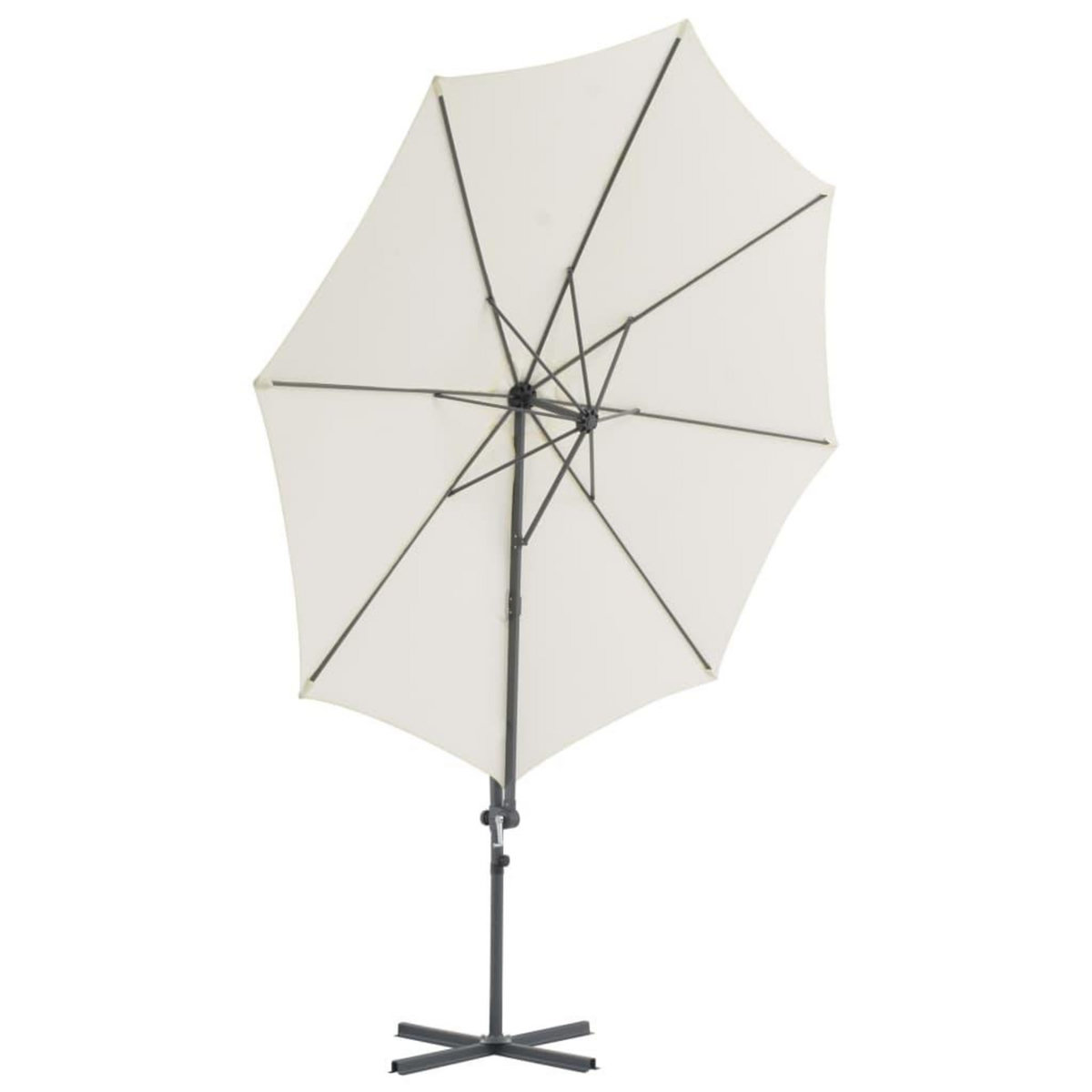 VIDAXL Parasol de jardin avec base portable sable