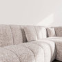 Voir la diapositive 4 : LISA DESIGN Curtis - canapé d'angle droit 4 places sans accoudoir en tissu texturé