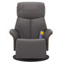 Voir la diapositive 4 : VIDAXL Fauteuil inclinable de massage repose-pieds gris similicuir