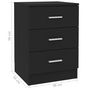 Voir la diapositive 6 : VIDAXL Table de chevet Noir 38 x 35 x 56 cm Bois d'ingenierie