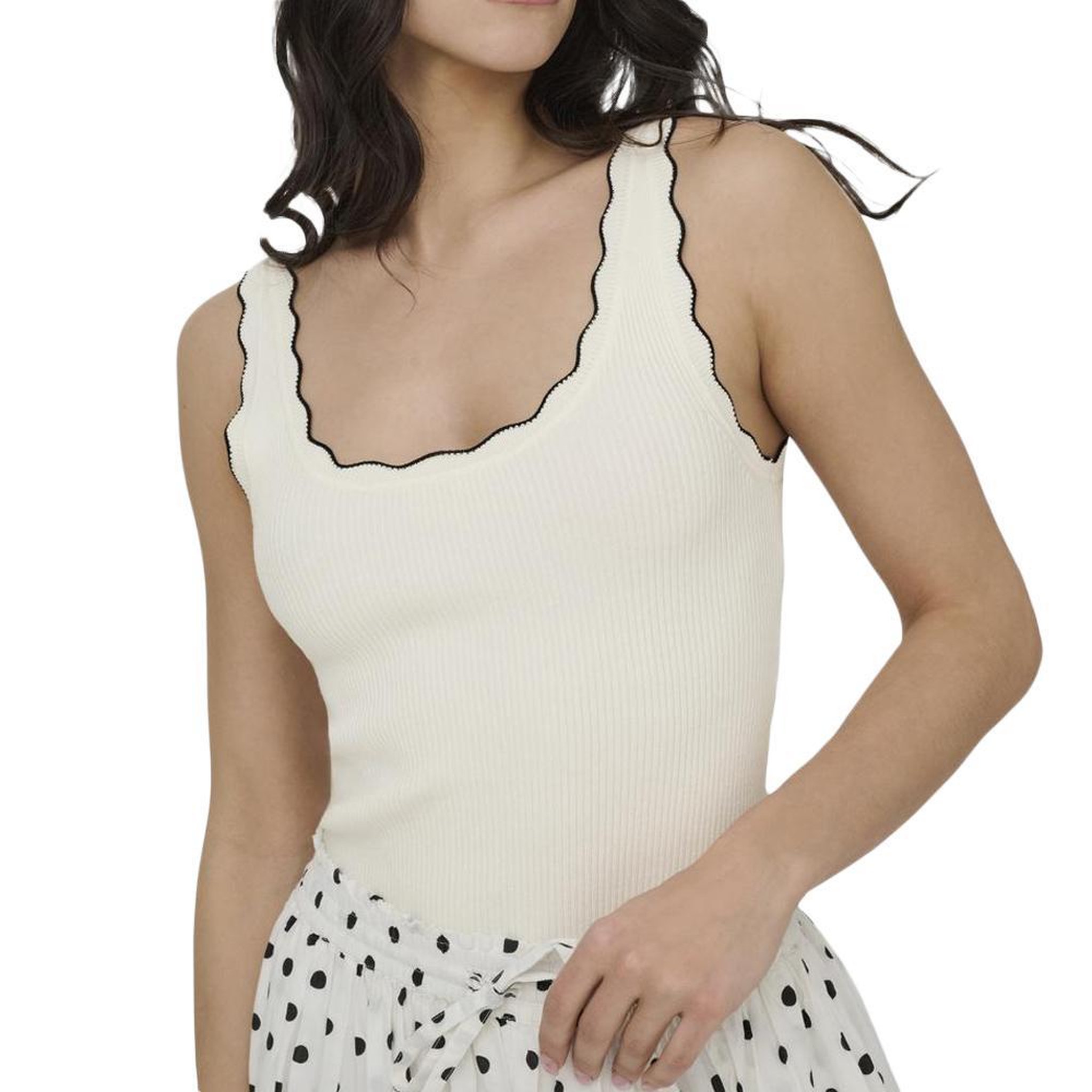 JACQUELINE DE YONG Débardeur Ecru Femme JDY Nanna. Coloris disponibles : Beige