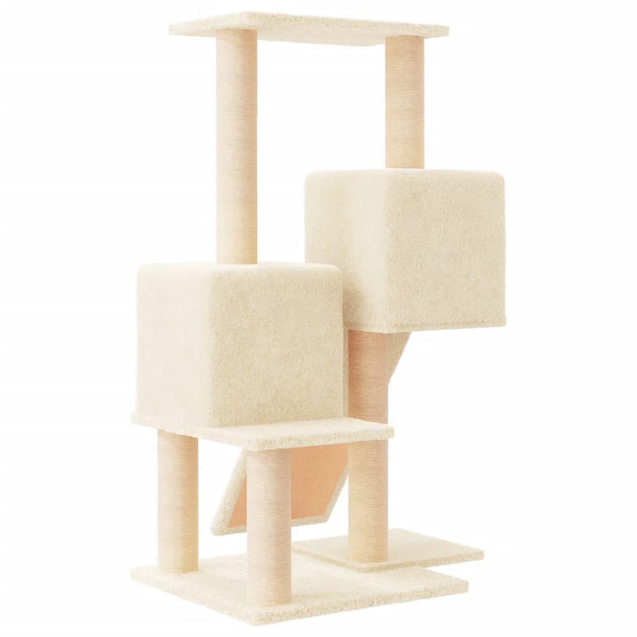 Voir la diapositive 5 : VIDAXL Arbre a chat avec griffoirs en sisal Creme 82 cm