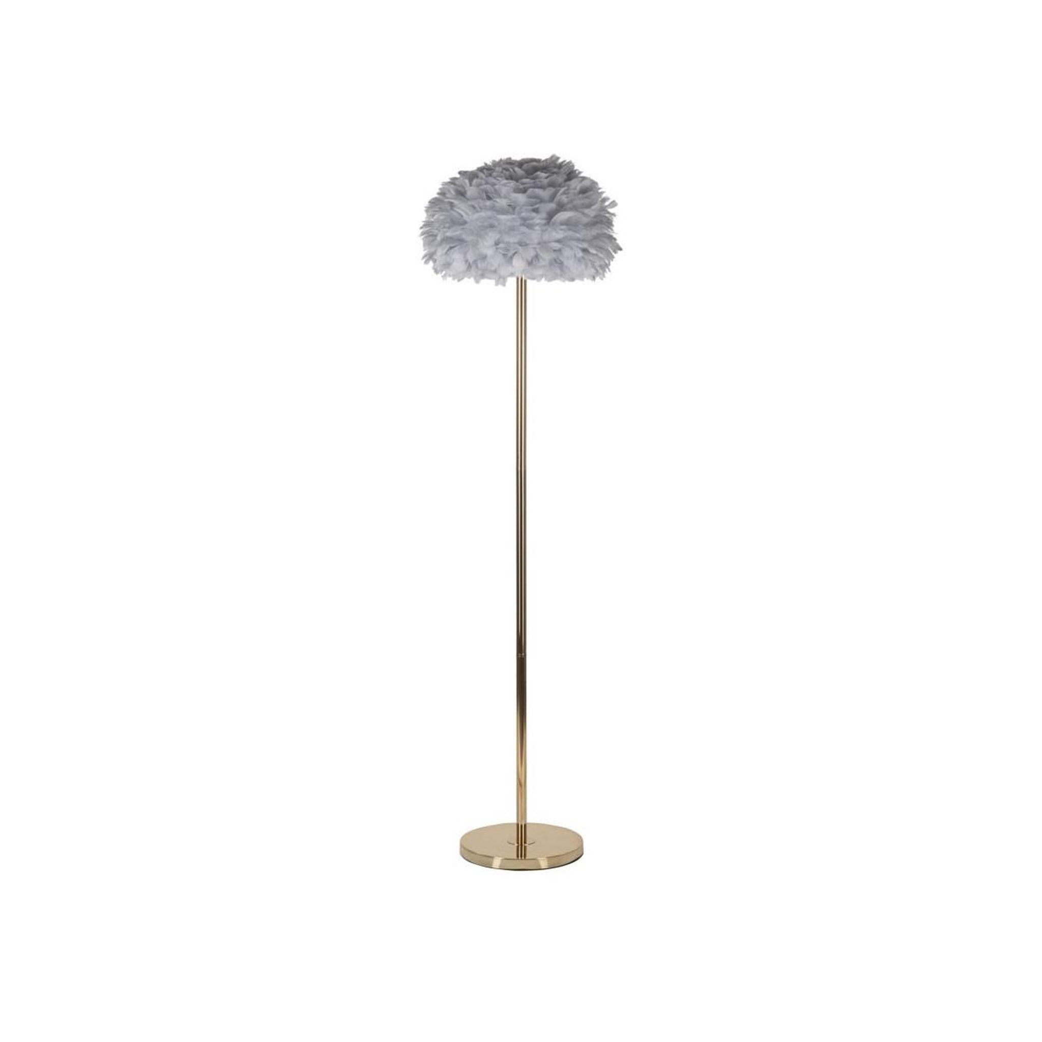 Paris Prix Lampadaire imitation plume  slim  170cm or & gris