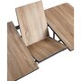 Voir la diapositive 4 : Habitat et Jardin Table repas extensible  Ebele  - 120/160 x 80 x 76 cm - Chêne