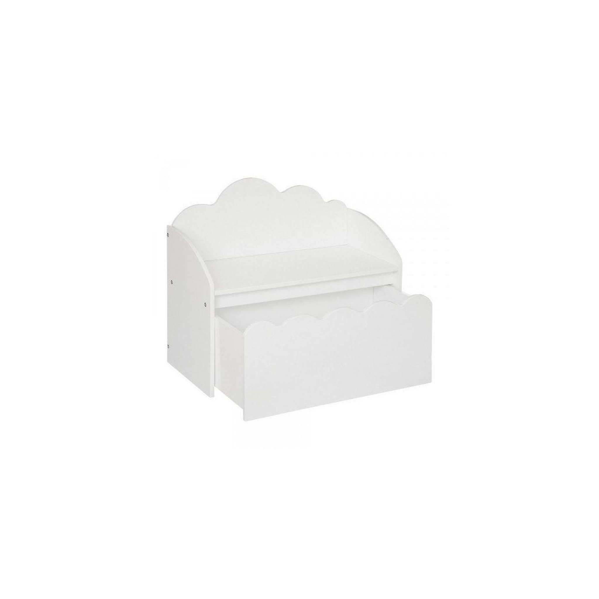 Voir la diapositive 2 : Atmosphera Kids Banc & coffre de rangement  douceur  60cm blanc