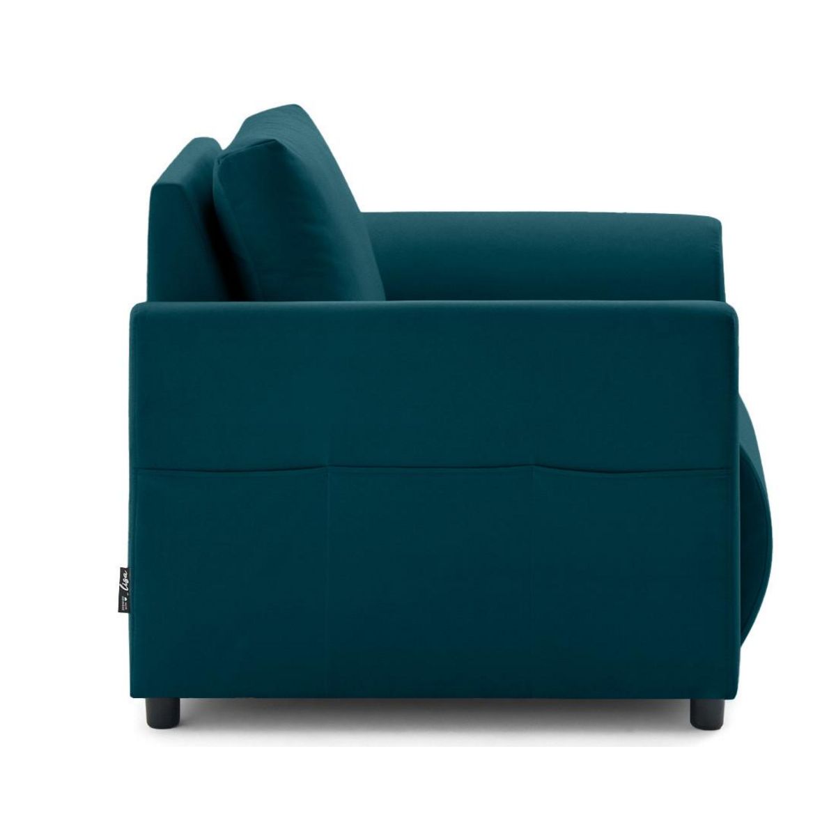 LISA DESIGN Camelia - fauteuil avec poche en velours