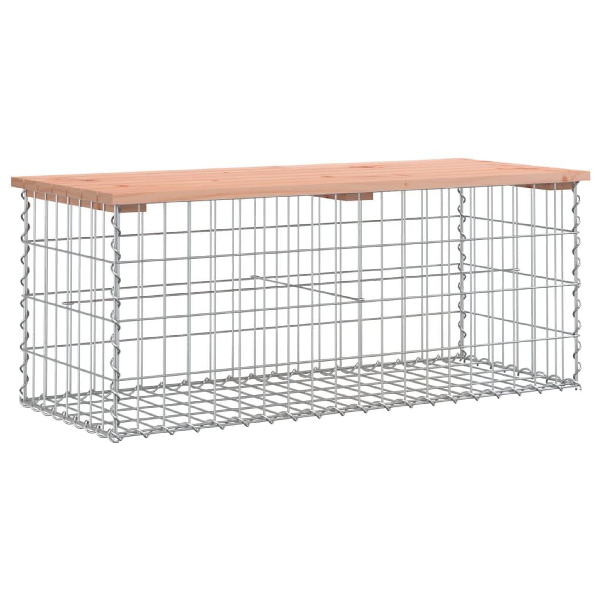 Voir la diapositive 2 : VIDAXL Banc de jardin design gabion 103x44x42cm bois massif de douglas