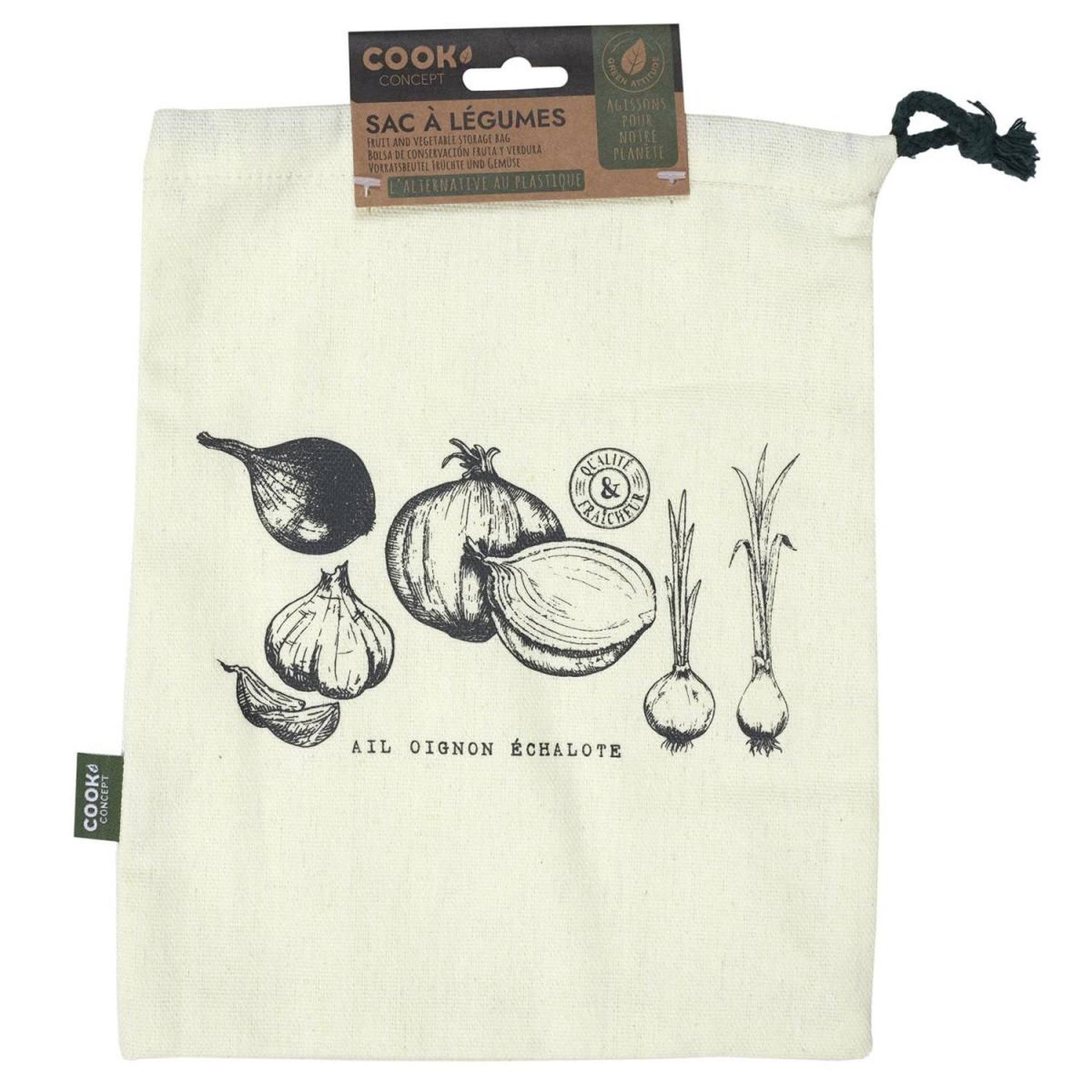 Voir la diapositive 4 : COOK CONCEPT Sac de conservation  réutilisable  28cm blanc