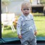 Petit Béguin Salopette bébé garçon en molleton et t-shirt contenant du coton bio Papouille