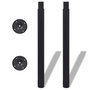 Voir la diapositive 3 : VIDAXL Pied de table telescopique 2 pcs Noir 710 mm - 1100 mm