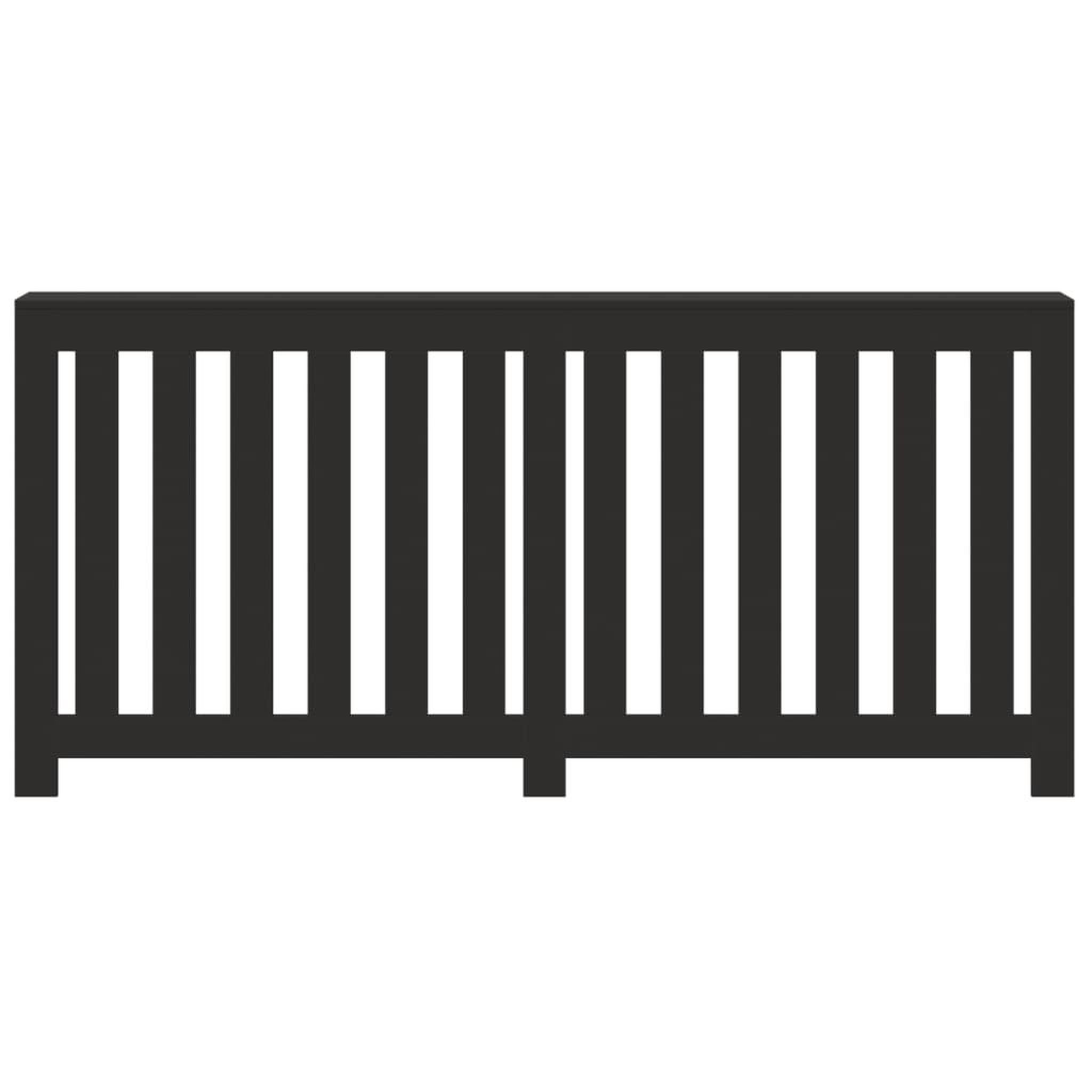 Voir la diapositive 3 : VIDAXL Cache-radiateur noir 175x20x82 cm bois d'ingenierie