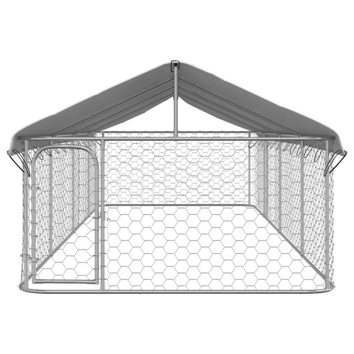 VIDAXL Chenil exterieur avec toit 600x200x150 cm