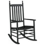 Voir la diapositive 3 : VIDAXL Chaise a bascule avec table pliable noir bois massif peuplier
