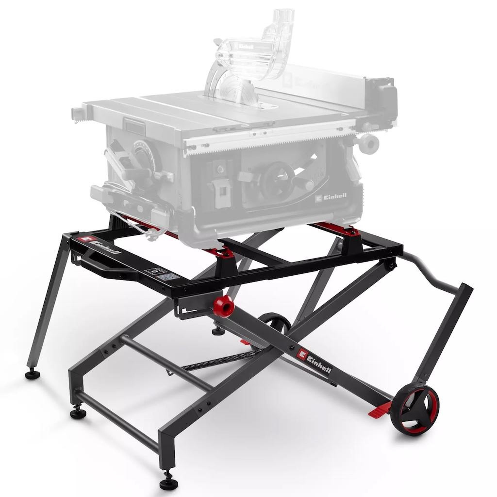 Einhell Support pour scie circulaire - E-Stand TSS - Acier - Hauteur réglable 57 à 62 cm - Charge max. 200 kg - Repliable - Roulettes intégrées