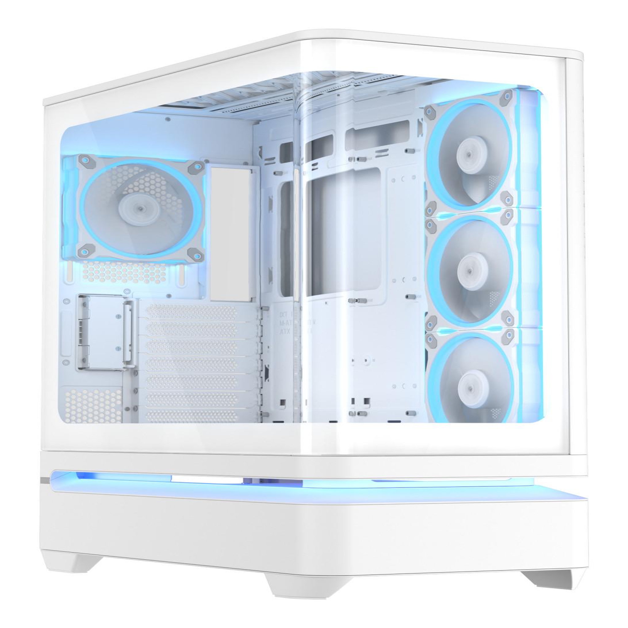 Voir la diapositive 2 : ASUS Boîtier pc blanc prime ap304 tg avec fenêtre en verre trempé et éclairage argb adressable, support mini-itx micro atx et atx