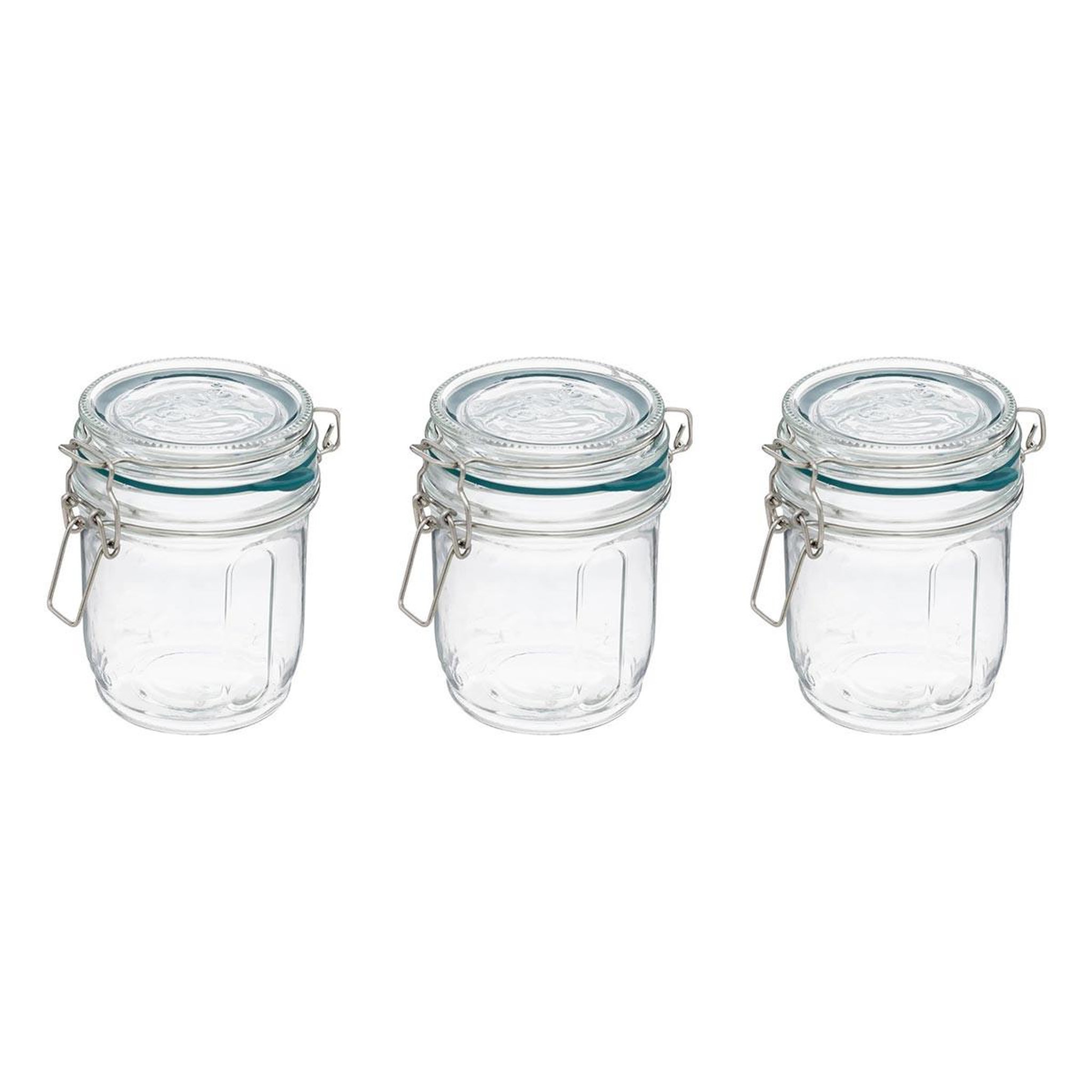 FIVE Lot de 3 bocaux terrines en verre gradué  jarro  0,5l transparent