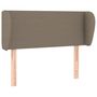 Voir la diapositive 2 : VIDAXL Tete de lit avec oreilles Taupe 103x23x78/88 cm Tissu