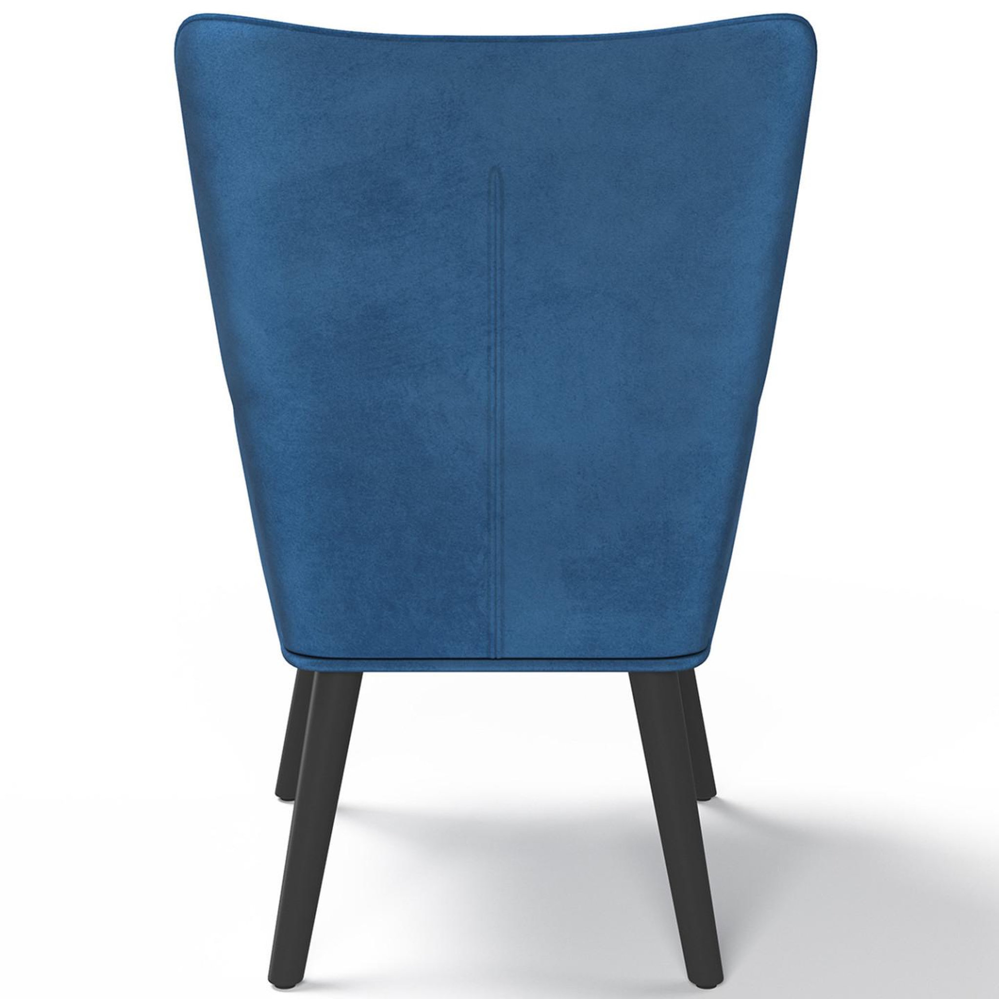 Voir la diapositive 4 : ID MARKET Fauteuil scandinave ania avec repose pieds velours bleu