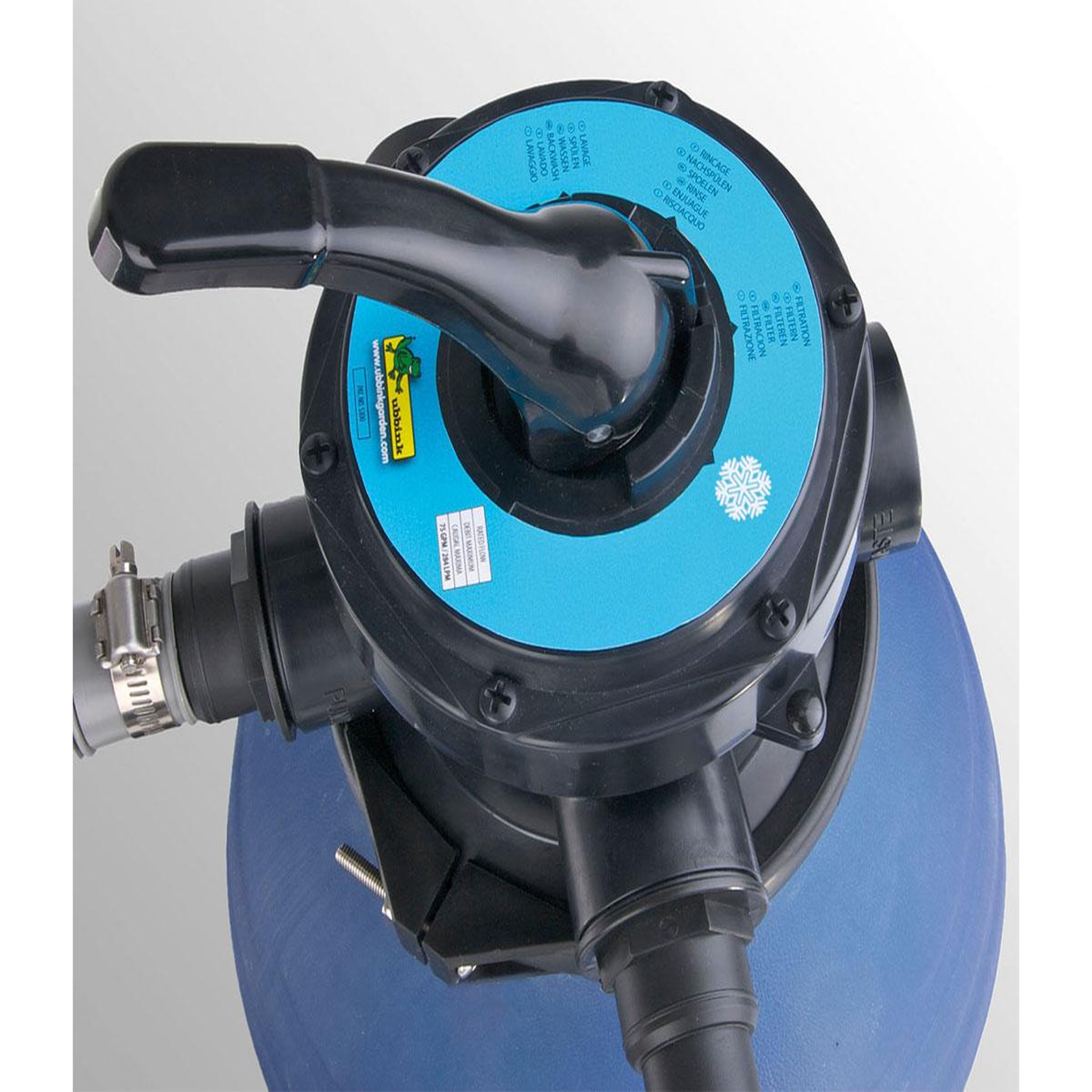Voir la diapositive 2 : Ubbink Vanne 4 voies pour filtre à sable poolfilter ø 300 mm - ubbink