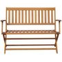 Voir la diapositive 3 : VIDAXL Banc de jardin avec coussin 120 cm Bois d'acacia massif