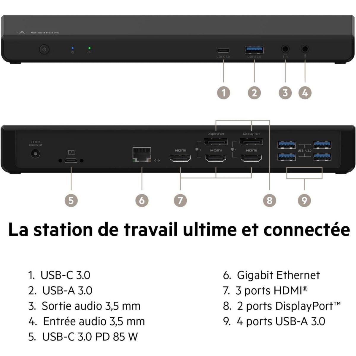 Belkin Station d'accueil 4K DISPLAYLINK DOCKING STATION