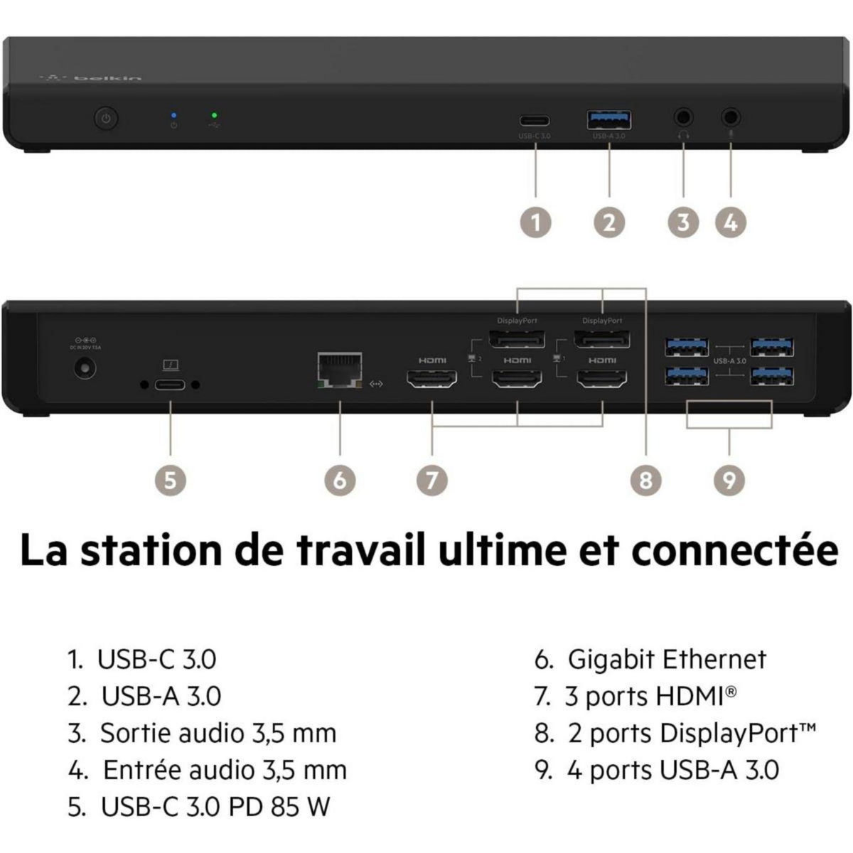 Belkin Station d'accueil 4K DISPLAYLINK DOCKING STATION