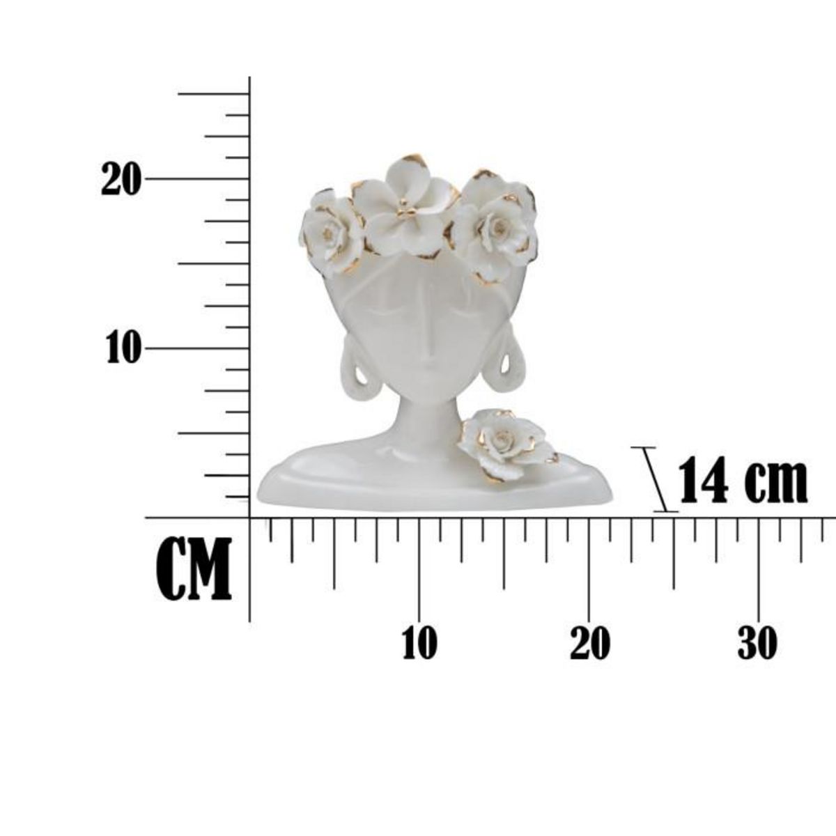 Paris Prix Vase Déco en Porcelaine  Woman Young  21cm Blanc