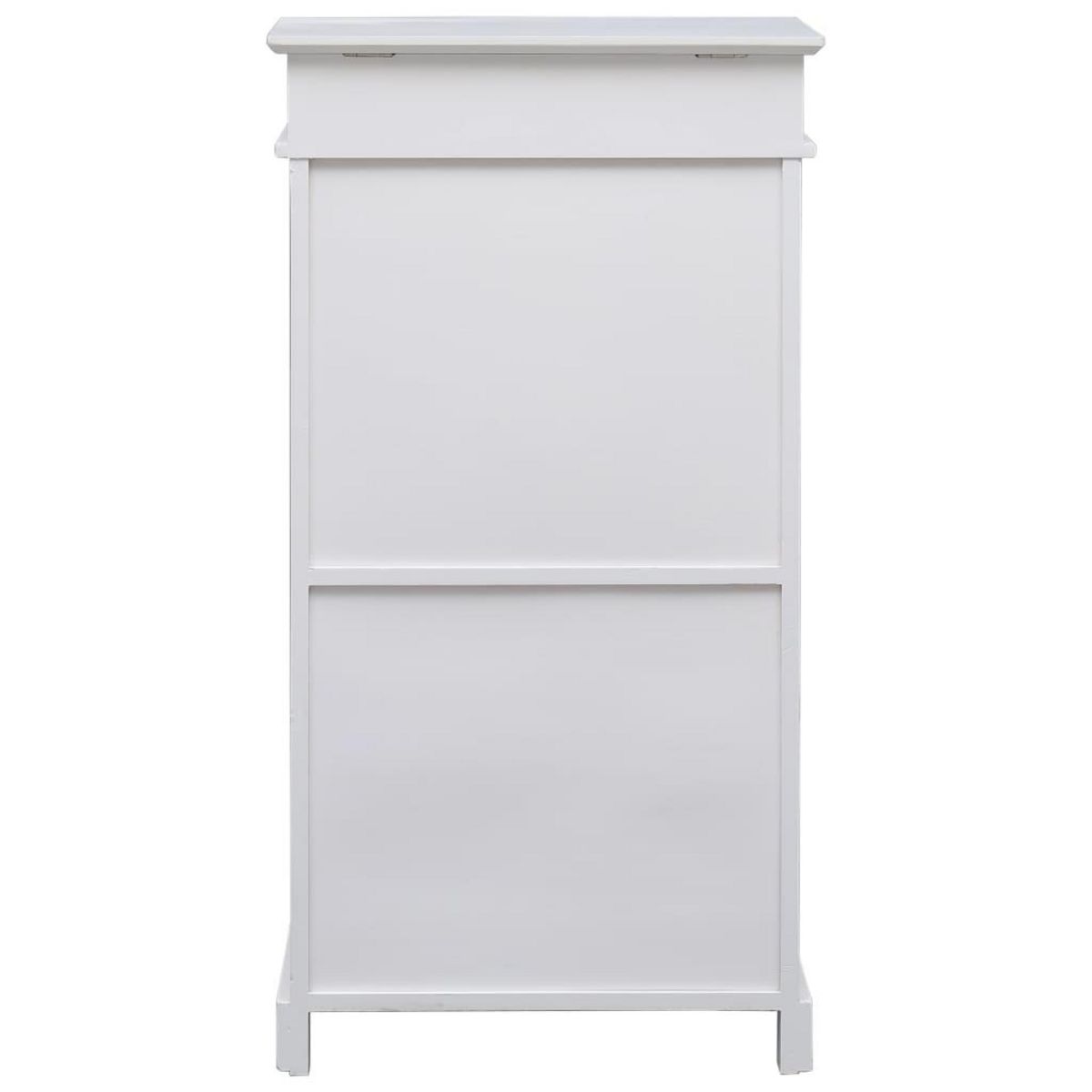 VIDAXL Armoire a chaussures Blanc 50 x 28 x 98 cm Bois de Paulownia