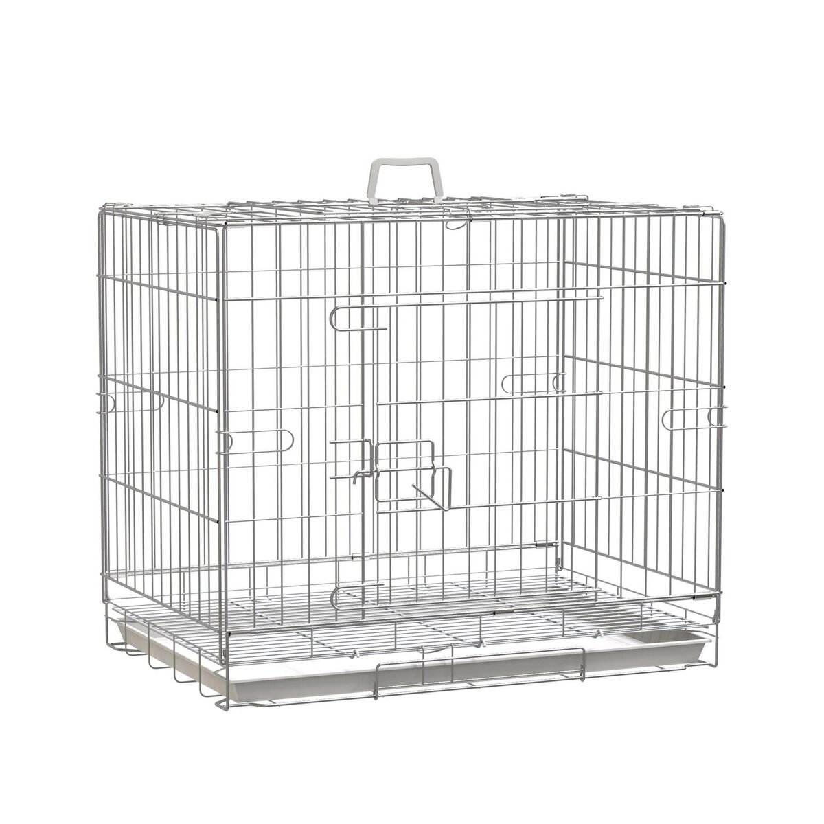 Cage pour chien pliable en métal galvanisé