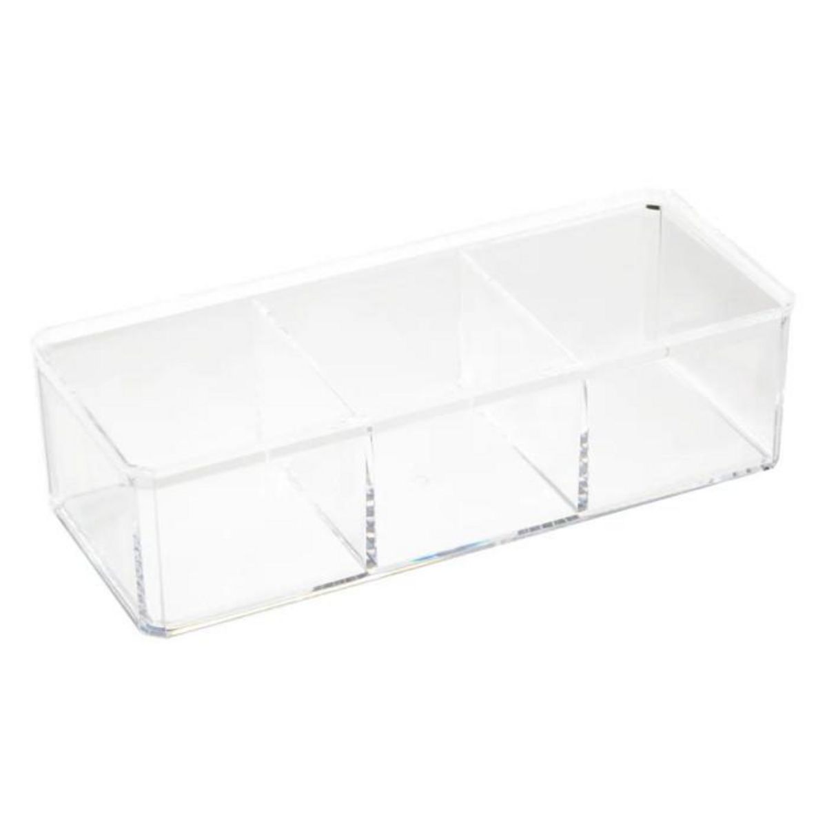 FIVE Boîte à Coton 3 Compartiments  Selena  22cm Transparent