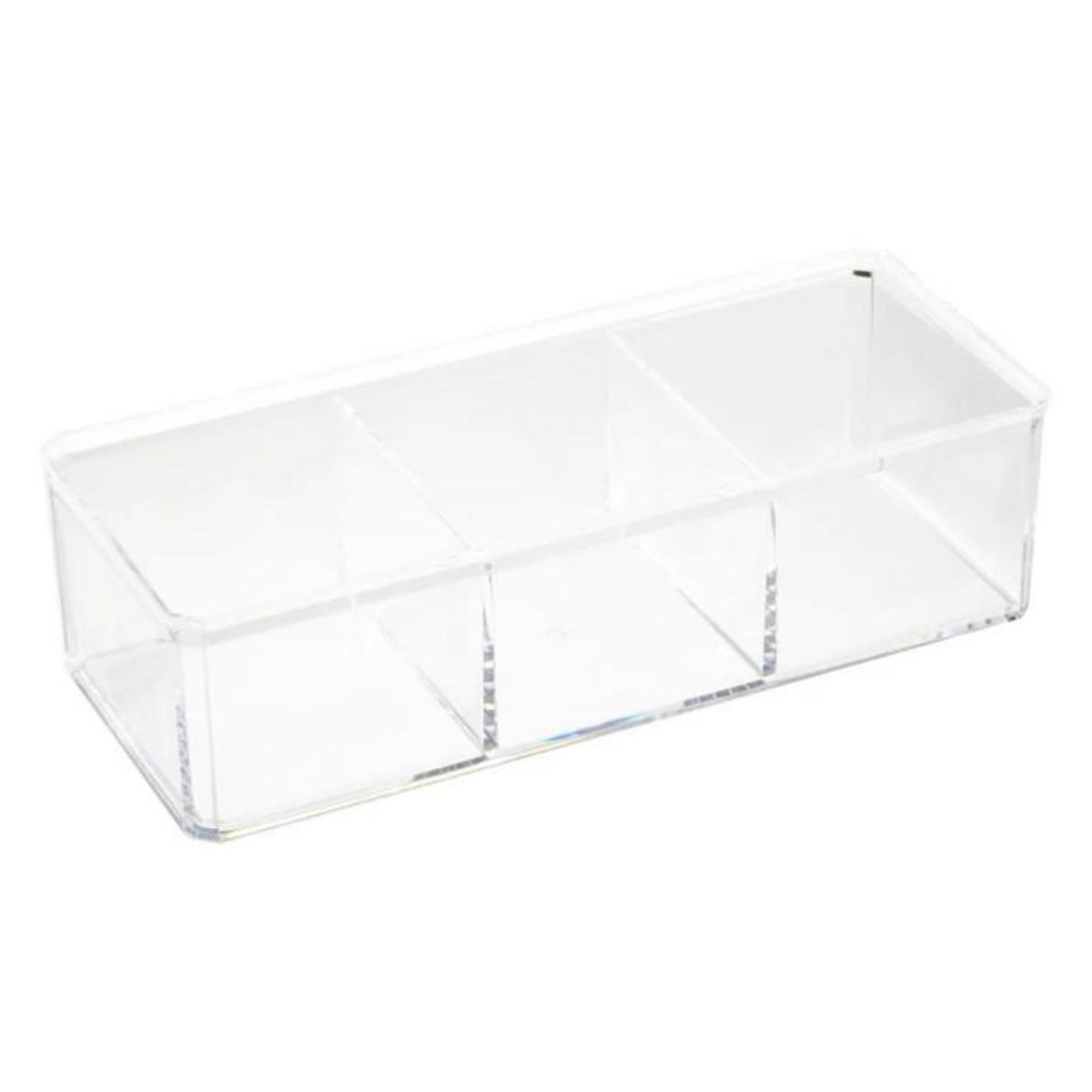 FIVE Boîte à Coton 3 Compartiments  Selena  22cm Transparent