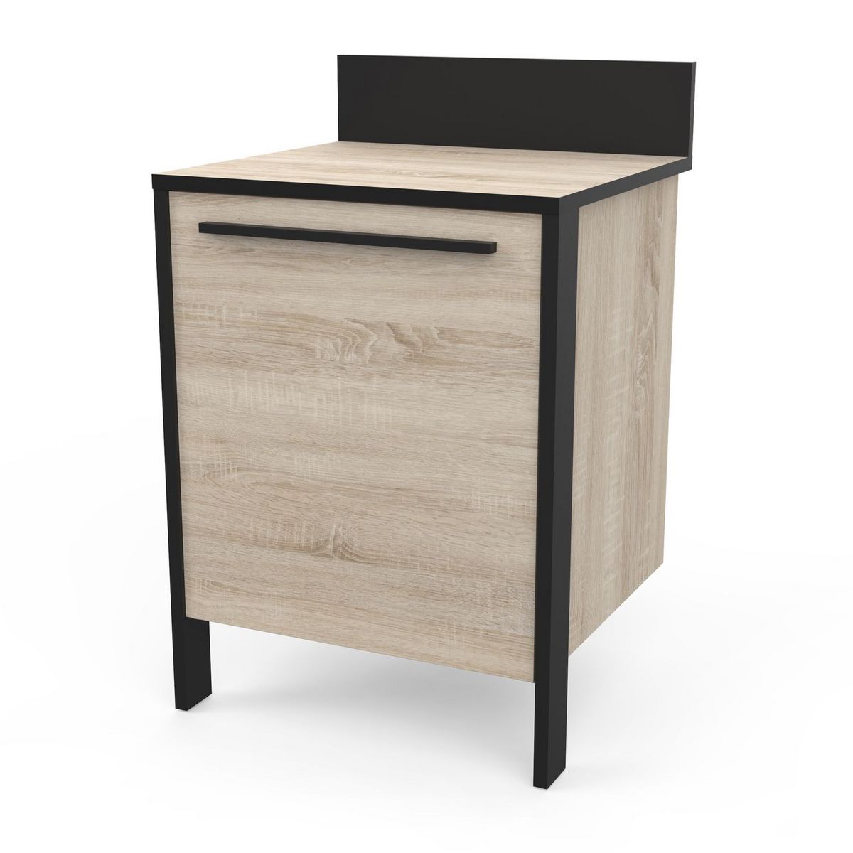 Meuble de cuisine bas sous évier style industriel L64cm BRICKHOUSE