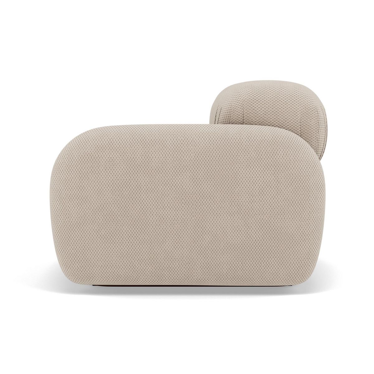 LISA DESIGN Penelope - module d'assise droit en velours texturé