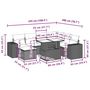 Voir la diapositive 6 : VIDAXL Salon de jardin 8 pcs avec coussins noir resine tressee