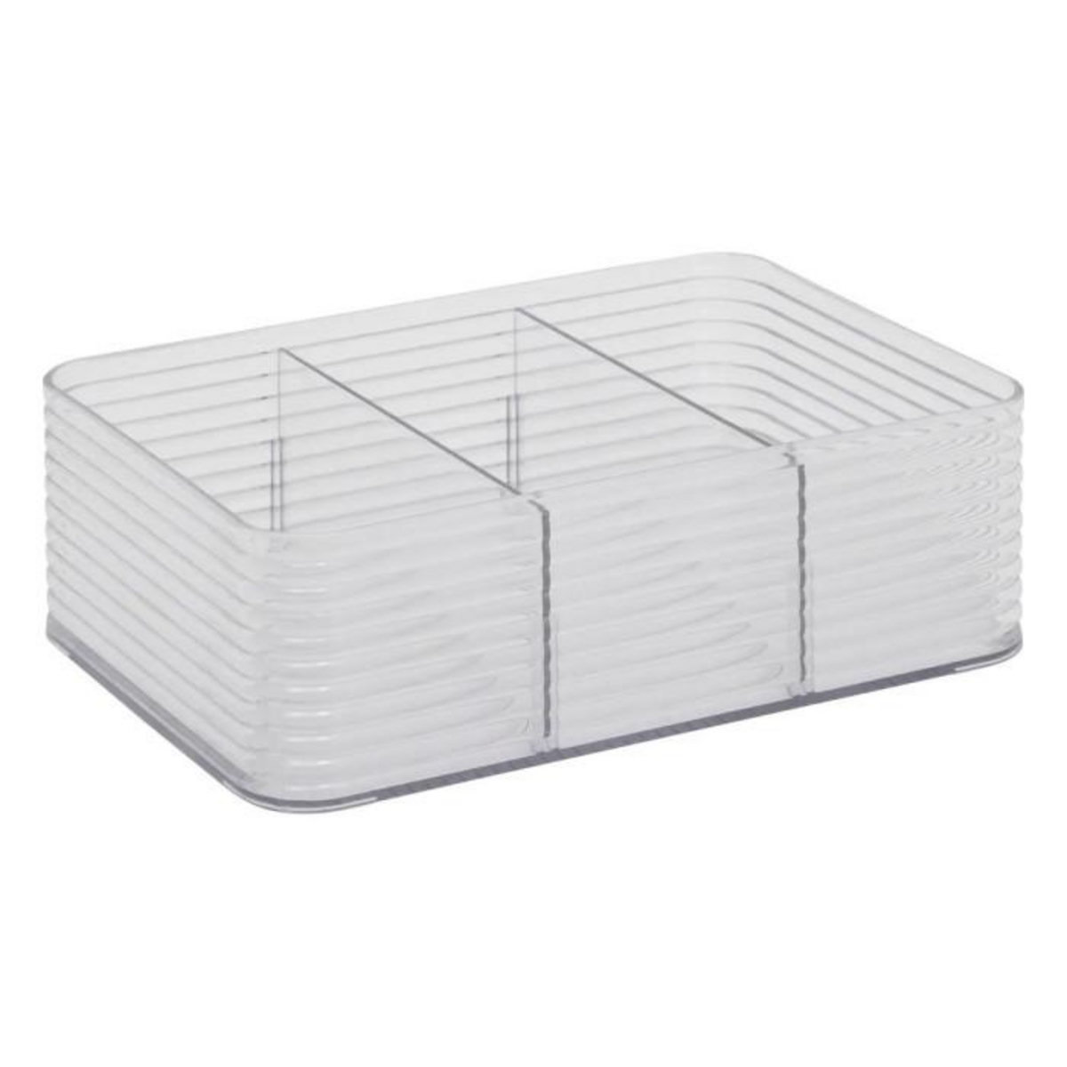 FIVE Boîte Organiseur 3 Compartiments  Plastor  22cm Transparent