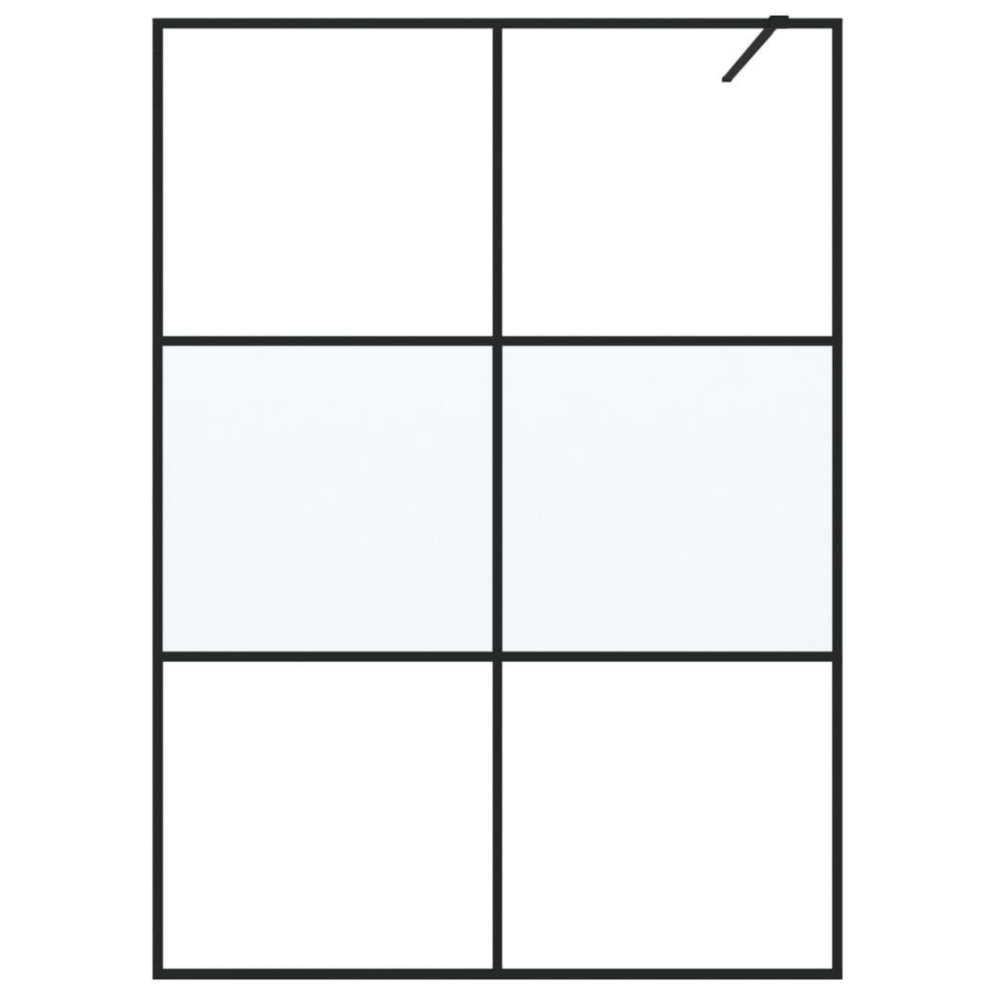 Voir la diapositive 3 : VIDAXL Paroi de douche Noir 140x195 cm Verre ESG demi-depoli