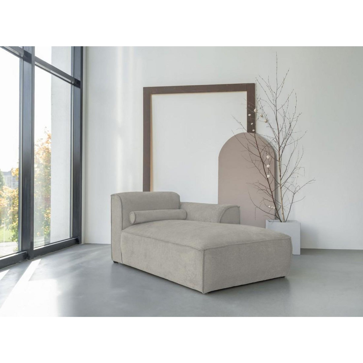 BEST MOBILIER Felix - module d'assise méridienne droit en tissu texturé