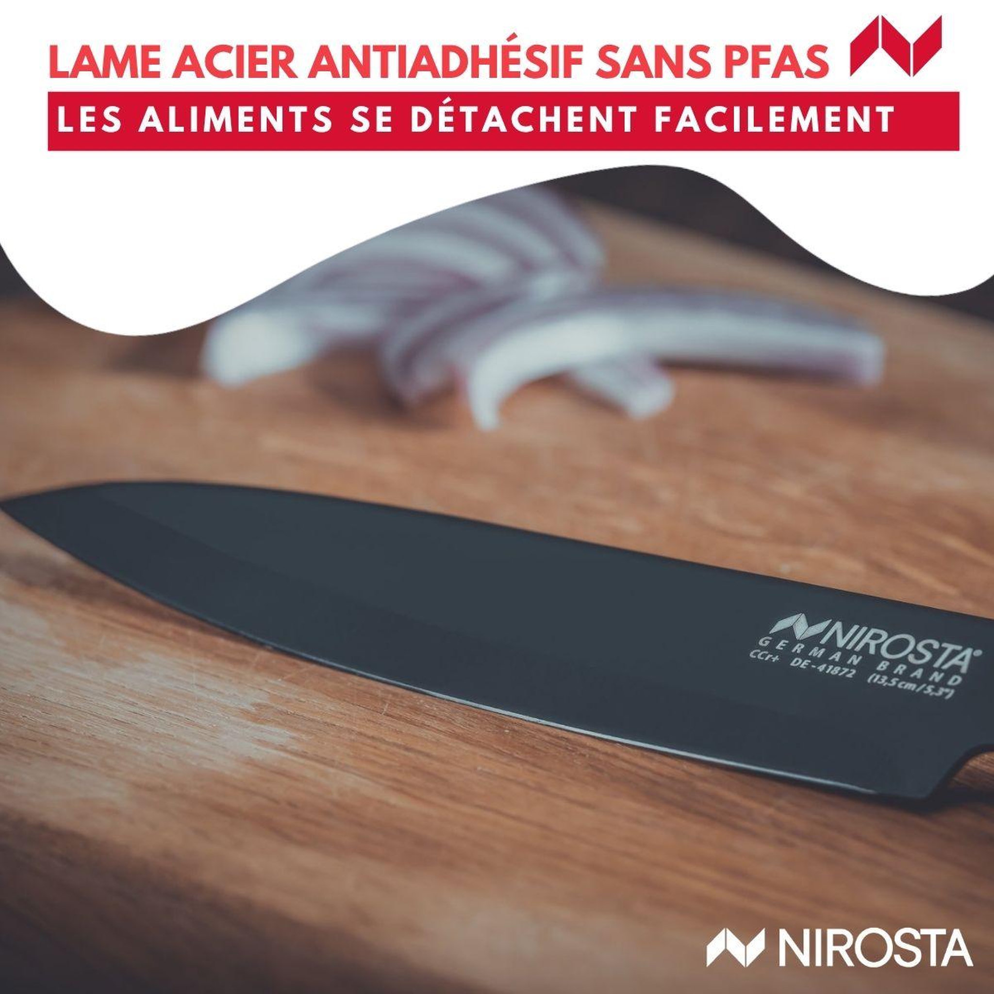 Voir la diapositive 5 : NIROSTA Couteau d'office universel 24 cm Nirosta Flow