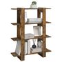 Voir la diapositive 5 : VIDAXL Bibliotheque/Separateur de piece Chene fume 100x30x123,5 cm