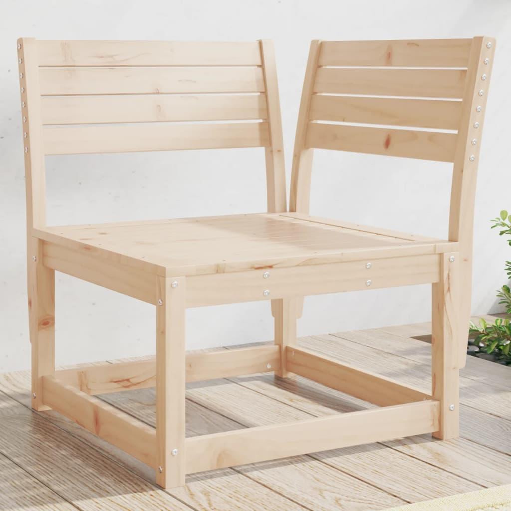 Voir la diapositive 1 : VIDAXL Canape d'angle de jardin 73x73x78cm bois pin massif