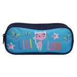 Bagtrotter Trousse scolaire 2 compartiments Lili Lou Chat Bleue Bagtrotter