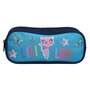Voir la diapositive 1 : Bagtrotter Trousse scolaire 2 compartiments Lili Lou Chat Bleue Bagtrotter