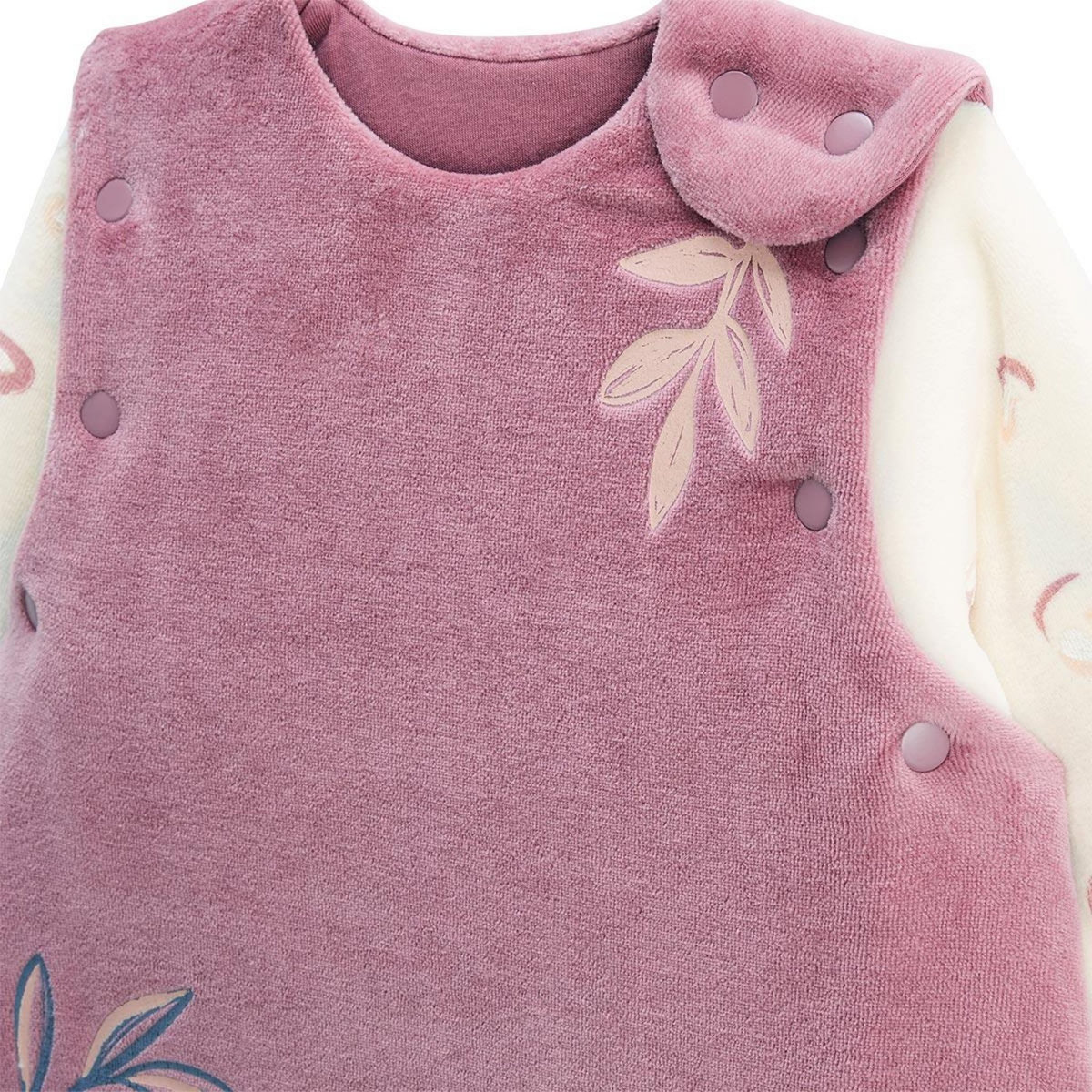 Petit Béguin Gigoteuse siège auto TOG 3 en velours avec manches amovibles Matcha