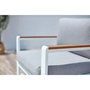 Voir la diapositive 4 : CONCEPT USINE Salon de jardin bas 4 places en aluminium blanc MARINGO