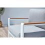 Voir la diapositive 4 : CONCEPT USINE Salon de jardin bas 4 places en aluminium blanc MARINGO