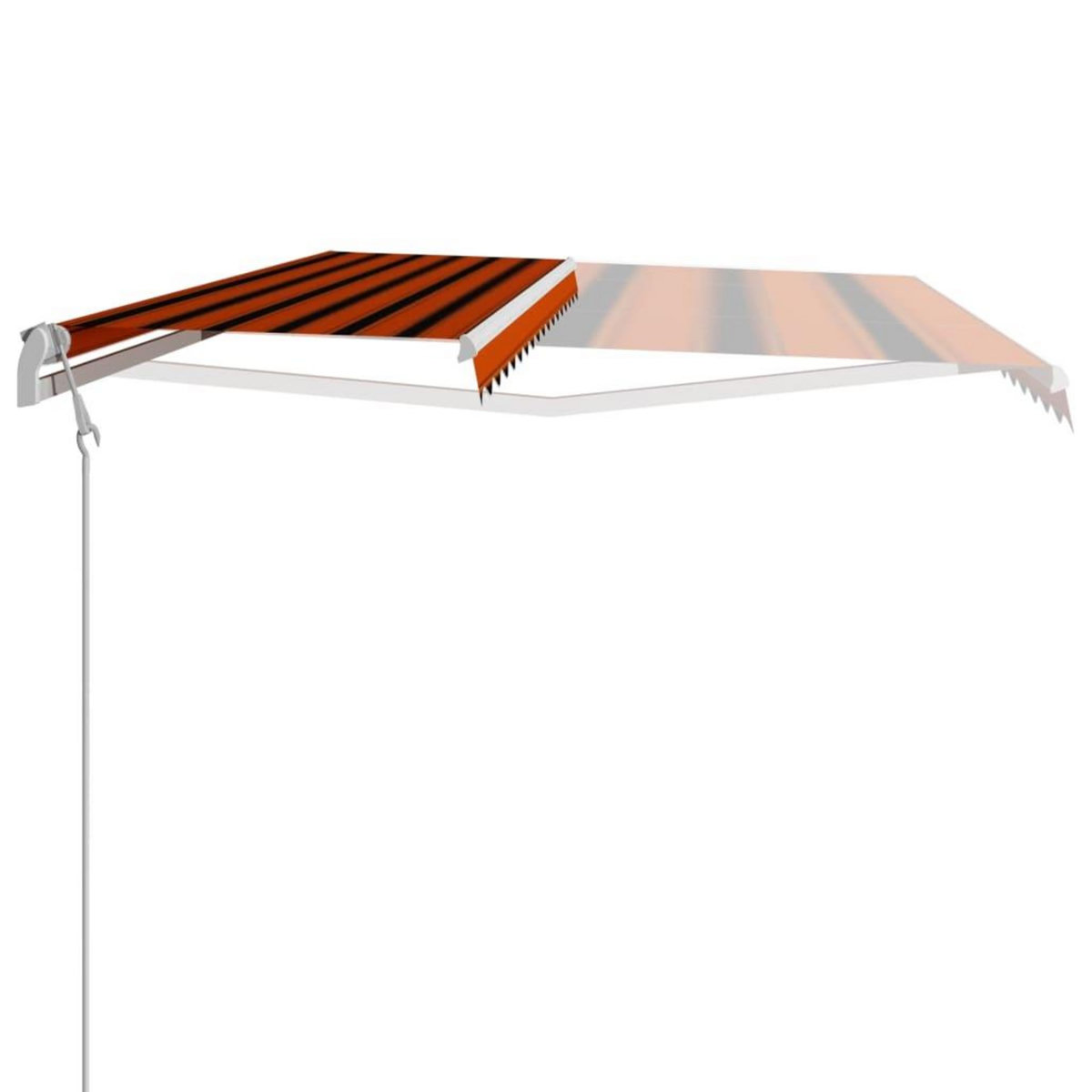 VIDAXL Auvent retractable automatique 400x300 cm Orange et marron