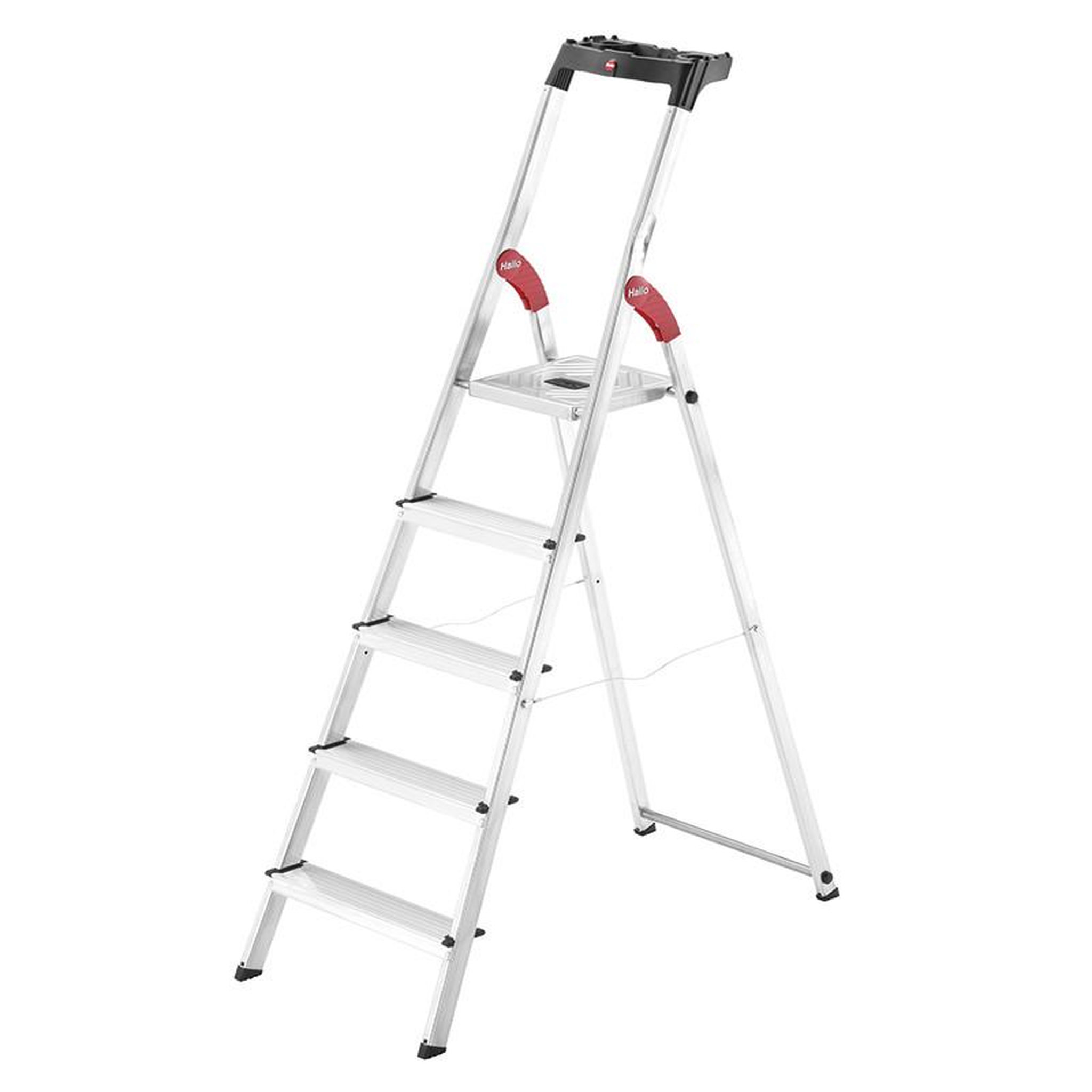HAILO Escabeau Hailo L60 sécurisé pliable - 5 marches - 2.81m - en alu ultra léger