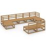 Voir la diapositive 2 : VIDAXL Salon de jardin 9 pcs bois de pin massif