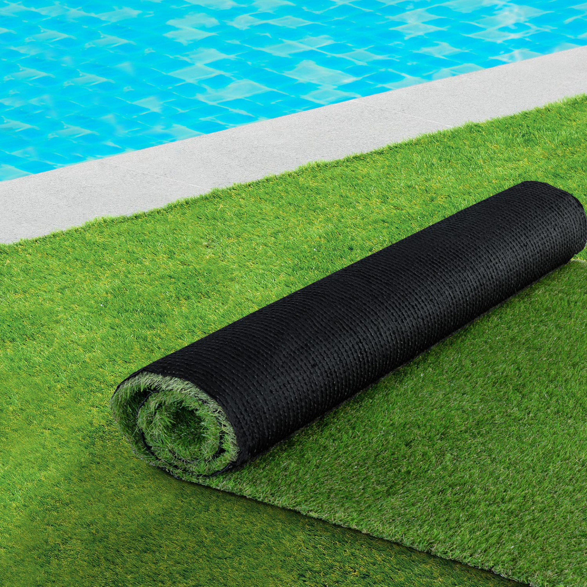 Voir la diapositive 2 : ID MARKET Gazon synthétique artificiel 1x10 M 30 mm d'épaisseur pour jardin et balcon